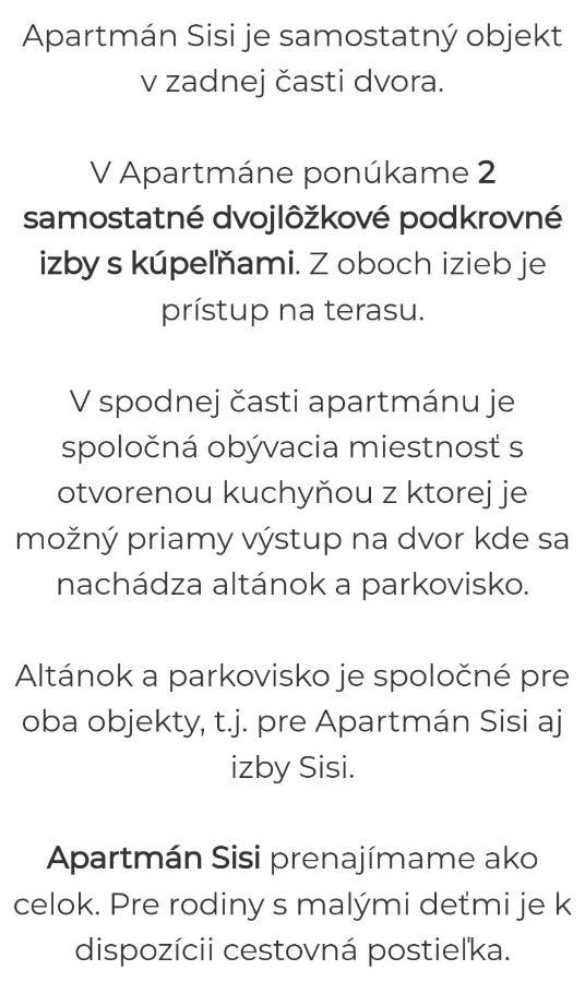 Apartman Sisi Hrabušice 外观 照片